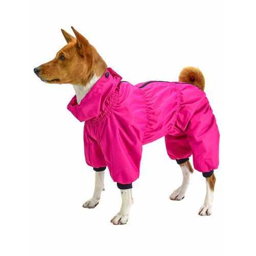 Дождевик ДжекиДог мембранный на тонкой подкладке для собаки-девочки р12 цв фуксия 2690₽