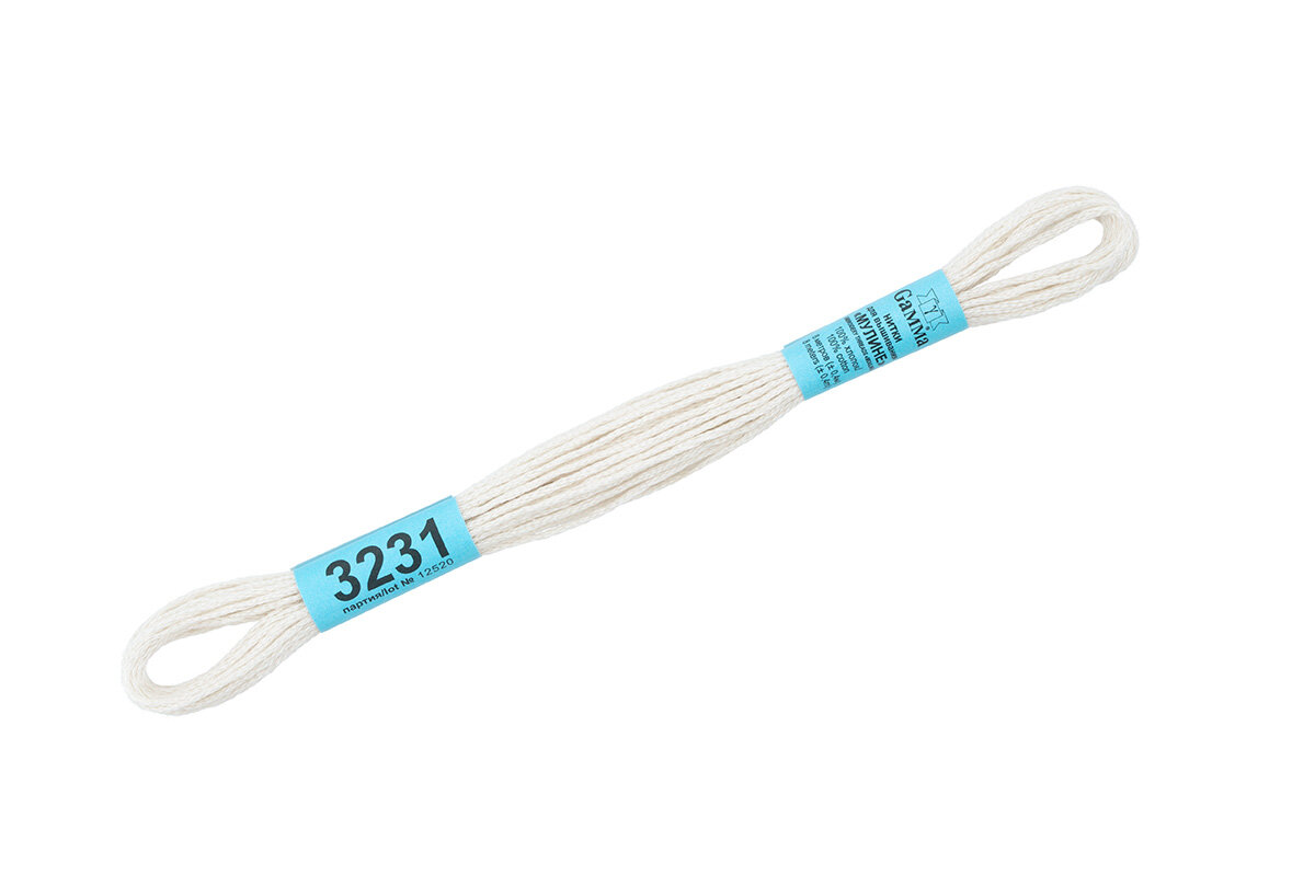 Мулине GAMMA нитки для вышивания 8м. 3231 бледно-серый, 1 штука.