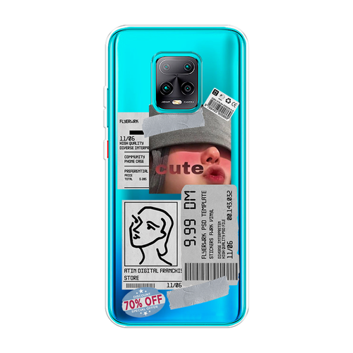 Силиконовый чехол на Xiaomi Redmi 10X 5G/Pro 5G / Сяоми Редми 10X 5G/Про 5G Cute girl collage, прозрачный силиконовый чехол на xiaomi redmi 10x pro 5g сяоми редми 10x про 5g нежно голубой мрамор