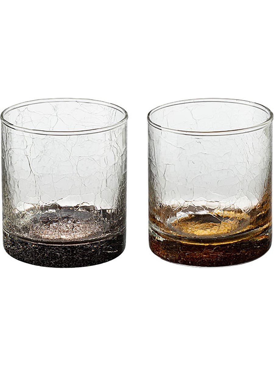фото Набор из 2 бокалов Олд фэшн "Кракле" круглая 7,5х7,5х9 см, 350 мл, прозрачный, стекло, Neman, 11376/цв-37532