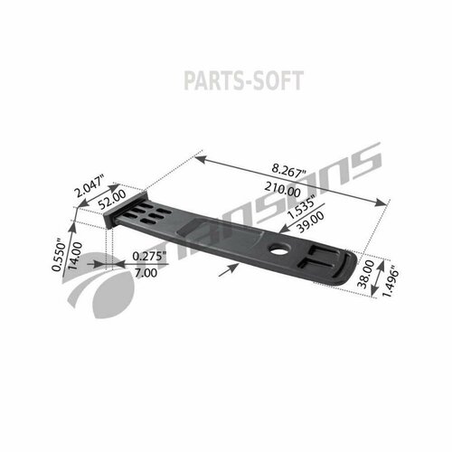 MANSONS 800070 Держатель брызговика MAN TGA MANSONS 466₽