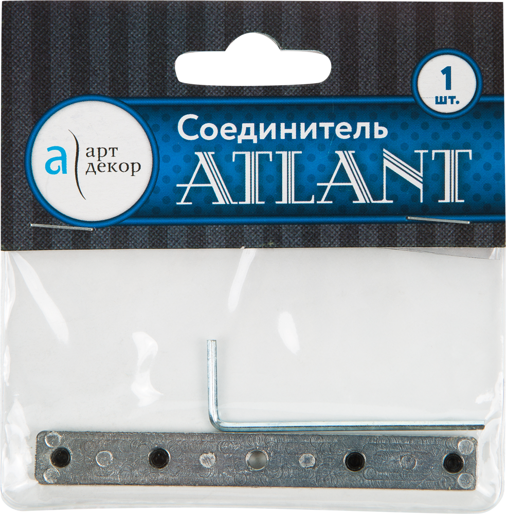 Соединитель для шин «Atlant» металл цвет серебро
