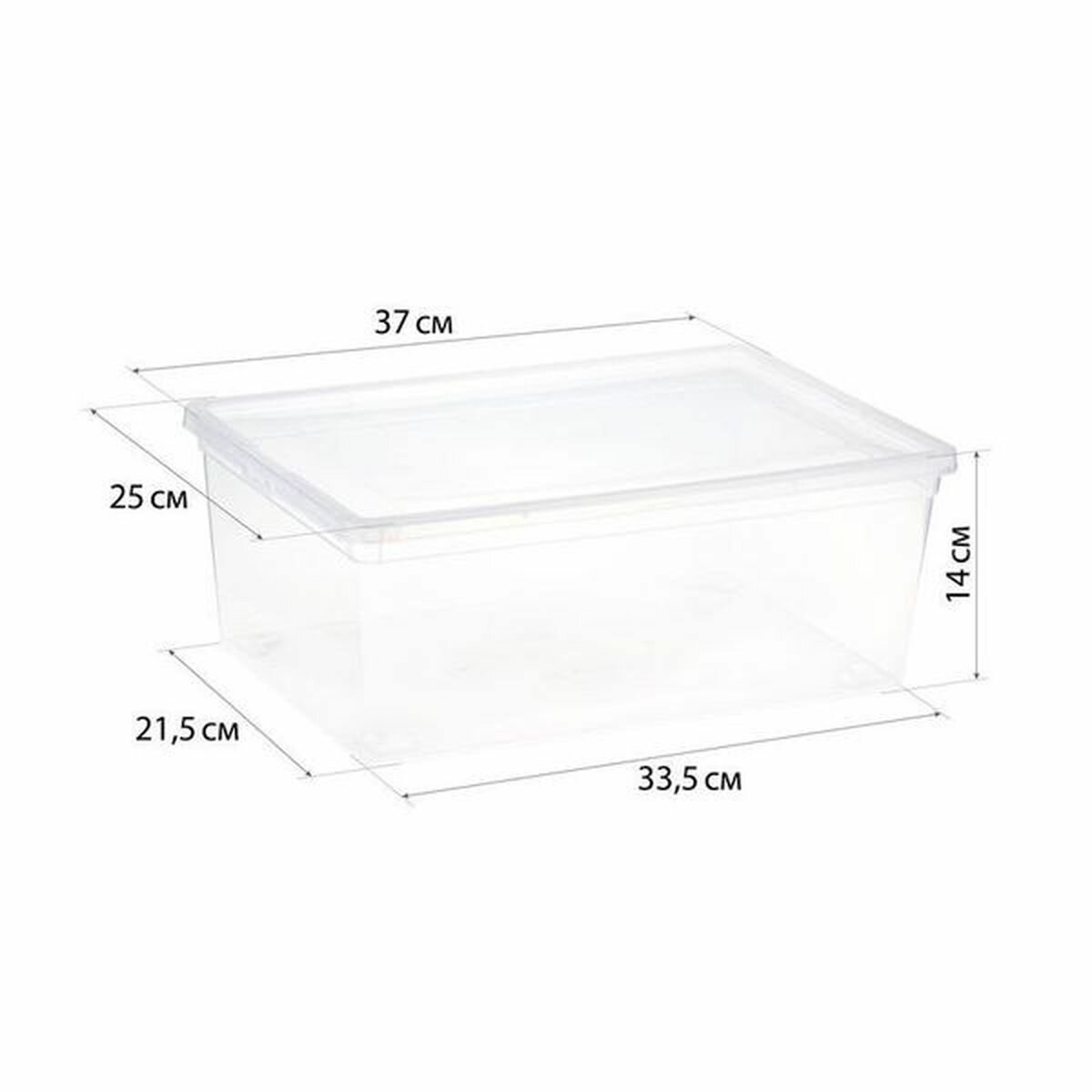 Ящик 10л 370*250*140мм Прозрачный IDEA (М-Пластика) M2352