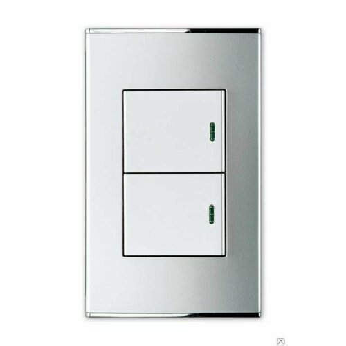 Переключатель 2кл с подсветкой WRC 2425 Parthenon Silver