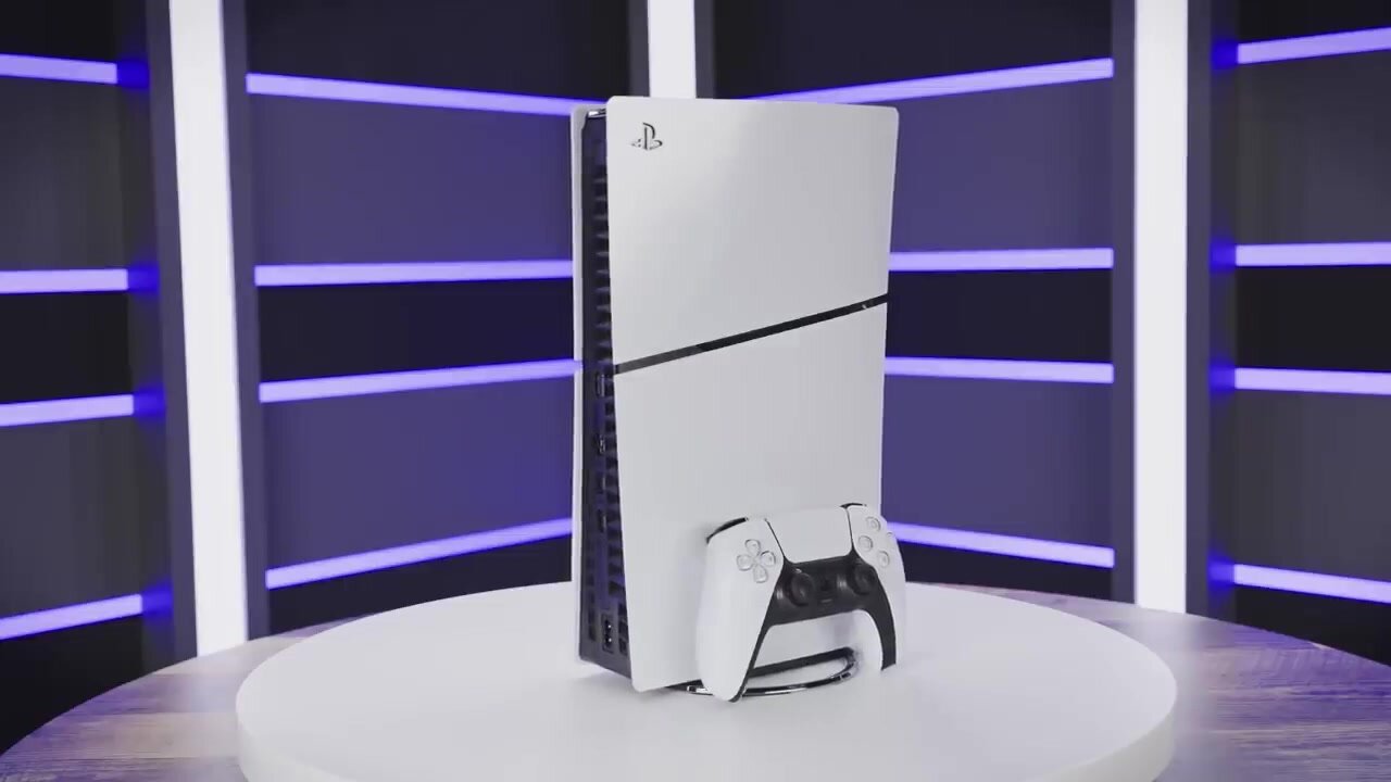 Игровая консоль Sony PlayStation 5 Slim, с дисководом 1ТБ +2й геймпад фиолетовый + Зарядная станция — фото 1
