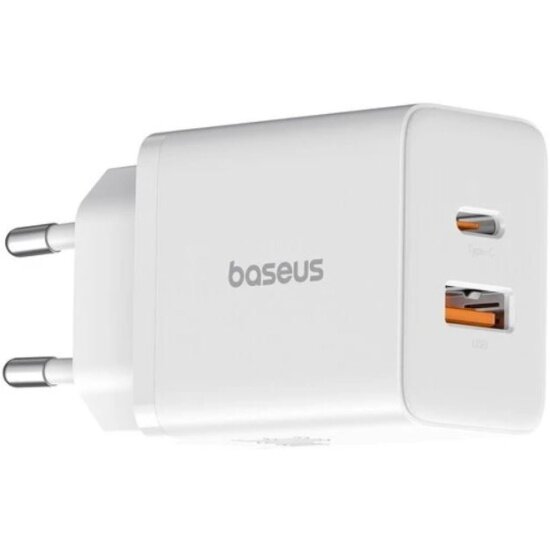 Сетевое зарядное устройство Baseus Cube USB-C+A 30W, белый