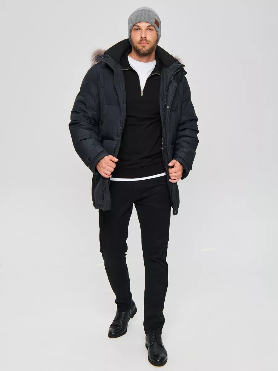 Шапка-бини ALDINI Осень-Зима 2023-2024 для мужчин, размер 58-60, серый — фото 1