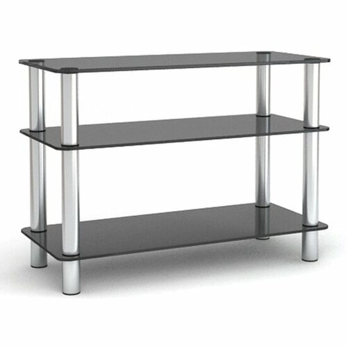 Тумба под телевизор Metaldesign MD 502 ножки - хром стекло - прозрачное 2 коробки 9835₽