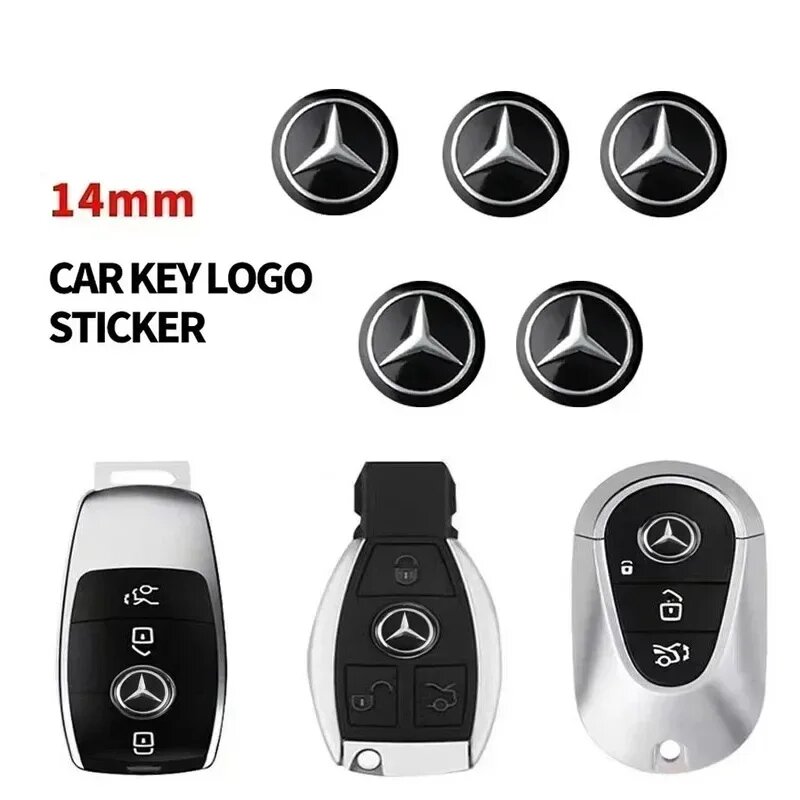 Наклейки на ключи автомобиля, эмблема, аксессуары для Mercedes Benz AMG E S C A B Class GLE GLS CLS GLC CLA GLA GLK GLB W205 W206 W221, 10Pcs For Black — фото 1