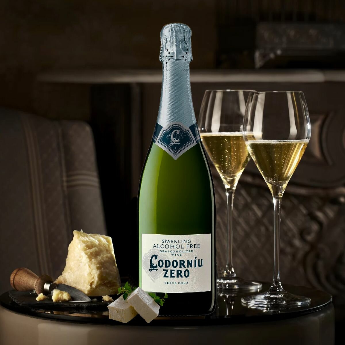 Игристое вино Codorniu Zero белое сухое безалкогольное Испания, 0,75 л - фото №2