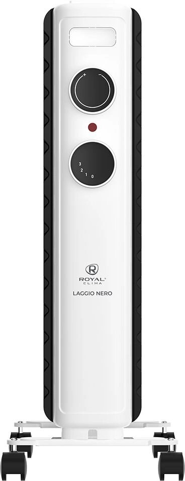 Масляные Радиаторы Радиатор масляный Royal Clima LAGGIO NERO ROR-LN7-1500M 1500Вт белый/серый