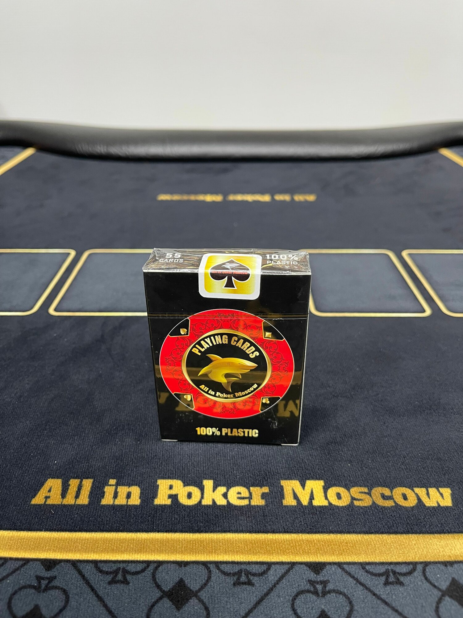 Карты игральные пластиковые All in Poker Moscow модель 2 - 1 колода Красная