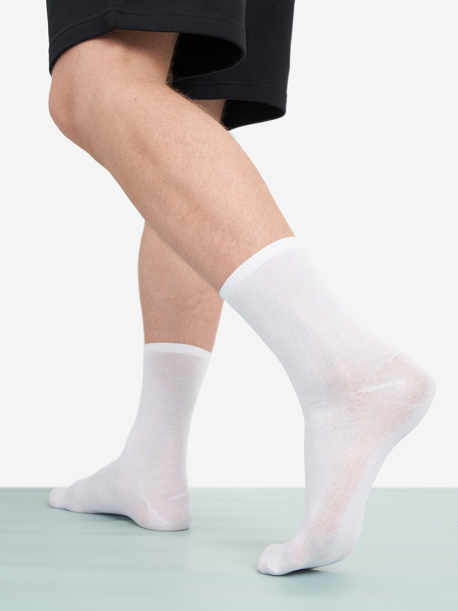 Носки MATRIX SPORT Men's Crew socks 10-pack, комплект, 10 пар, размер 39-42, белый — фото 1