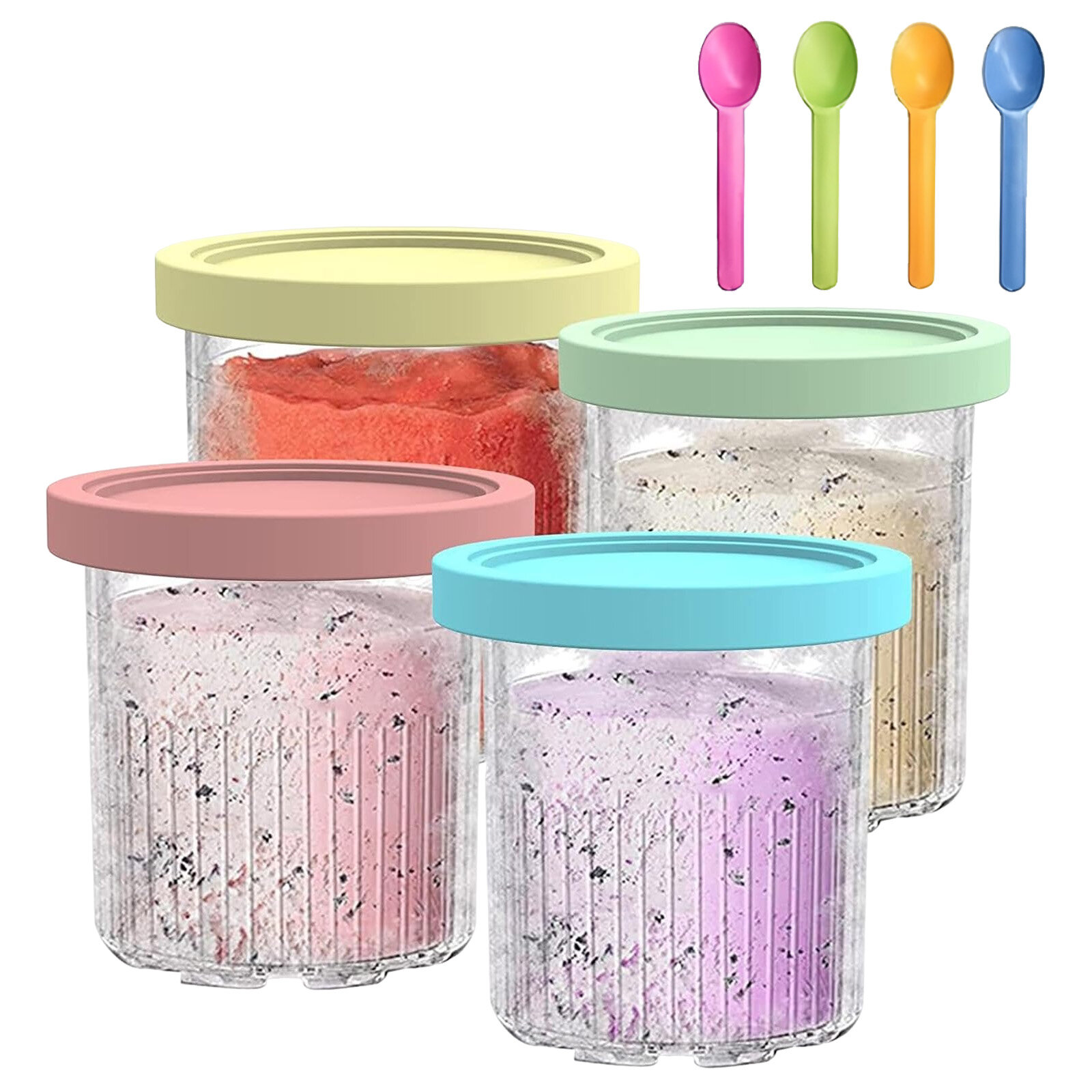 4 запасные части для мороженицы NC500, NC501, пинты и крышки для мороженицы