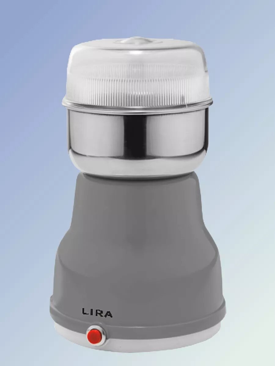 Электрическая кофемолка LIRA LR 0309 150 Вт серый/серебристый (00-00010849)