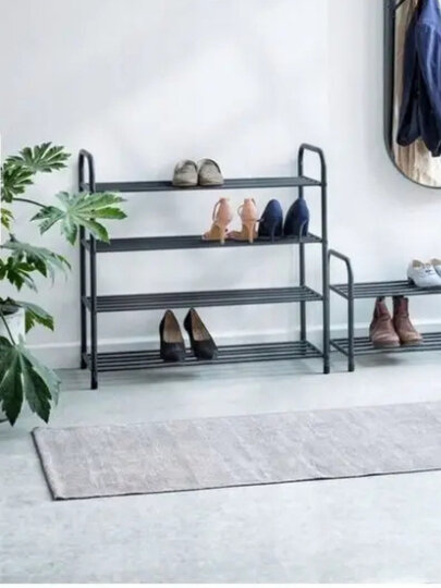 Современная устойчивая обувная полка на 12 пар — сборная конструкция для дома и офиса, выдерживает