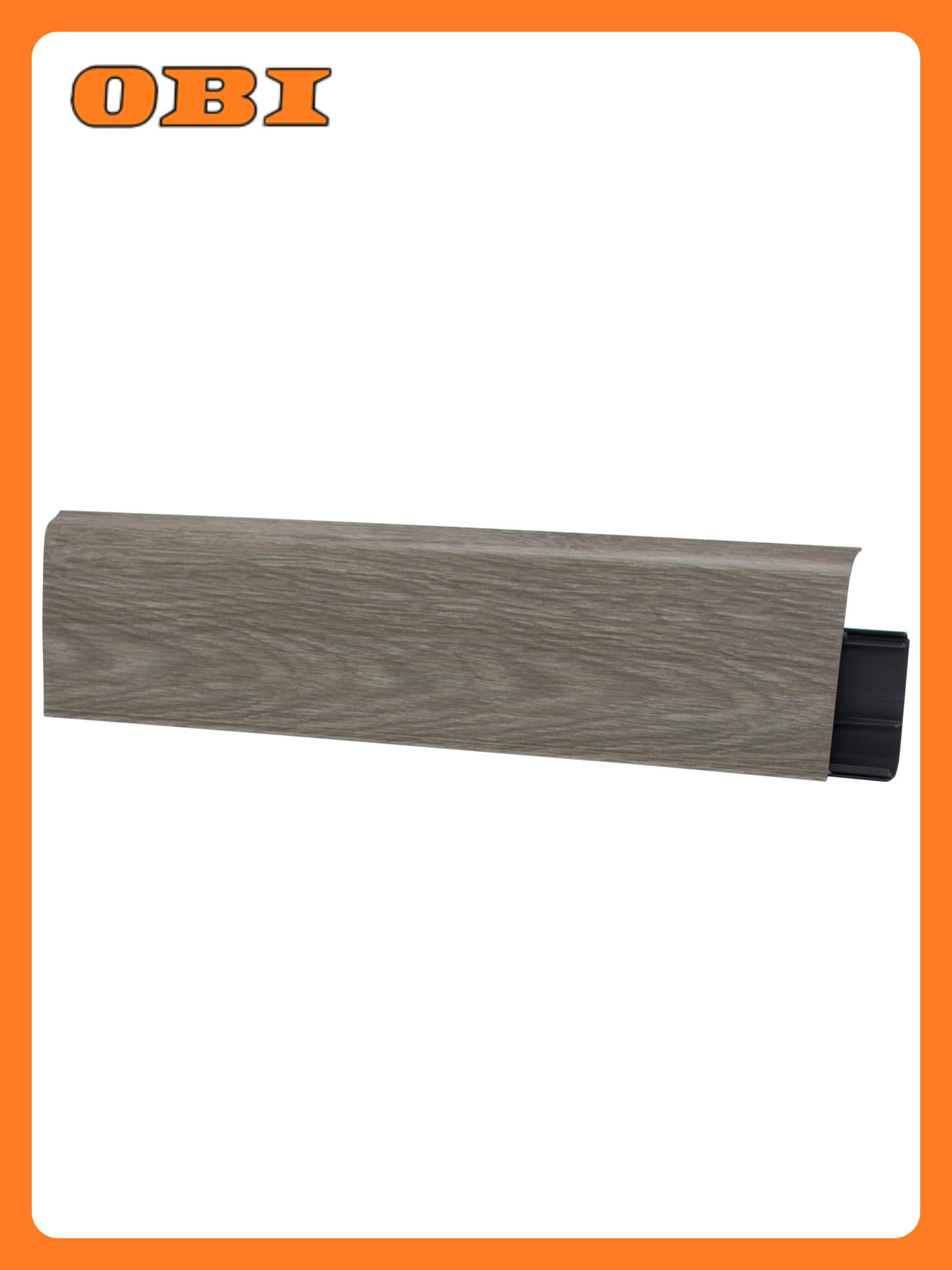 Плинтус напольный ПВХ Salag LIMA высота 72 мм длина 2500 мм Дуб Кембридж серый кабель-канал матовая поверхность