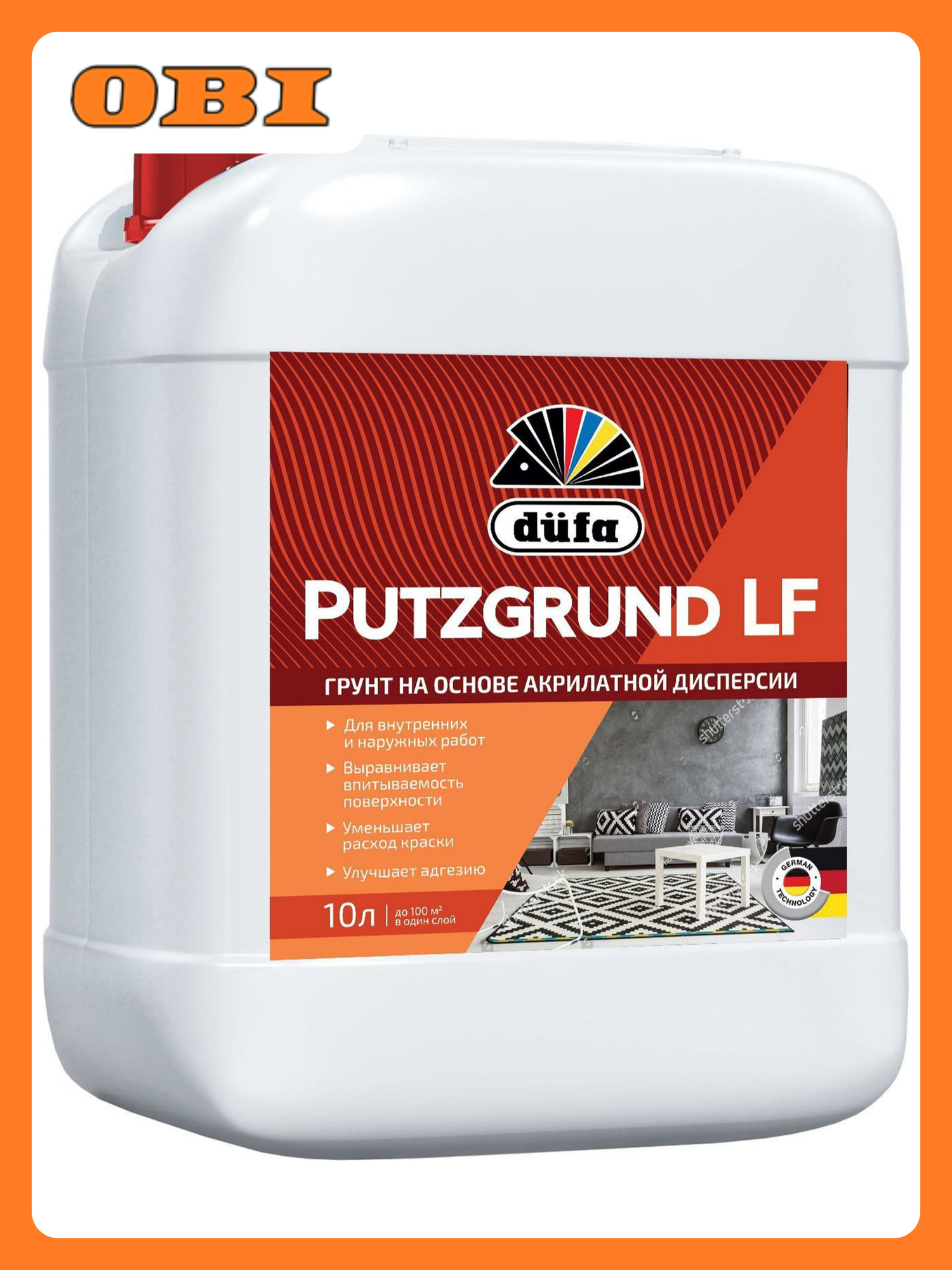 Грунтовка Dufa Putzgrund LF акриловая для наружных и внутренних работ 10л