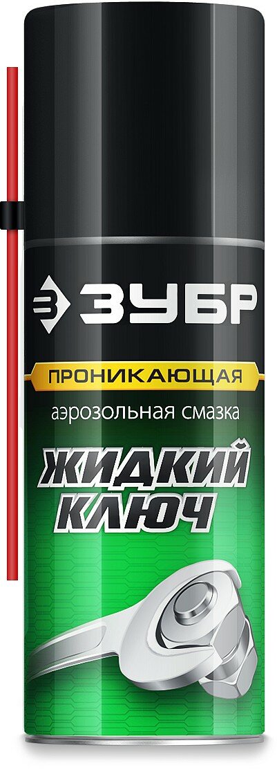ЗУБР Жидкий ключ 210 мл, Проникающая аэрозольная смазка, профессионал (41445)
