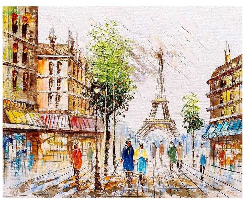 Картина по номерам «Париж в лучах света» MG2163 / 40х50 см / ТМ Цветной / Холст на подрамнике / Премиум набор