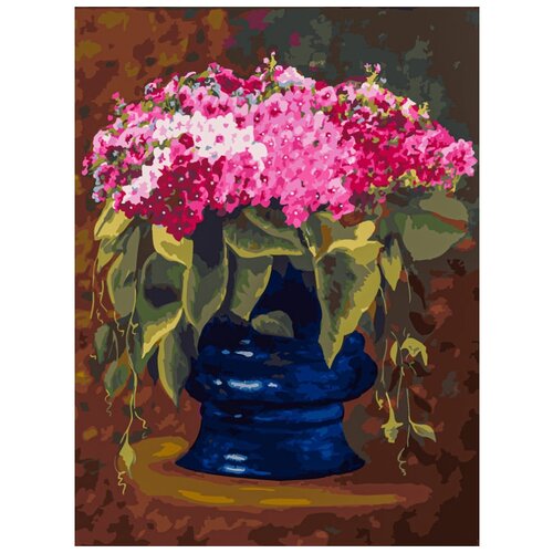 Белоснежка картина по номерам Букет в синей вазе, 510-AS, 40 х 30 см