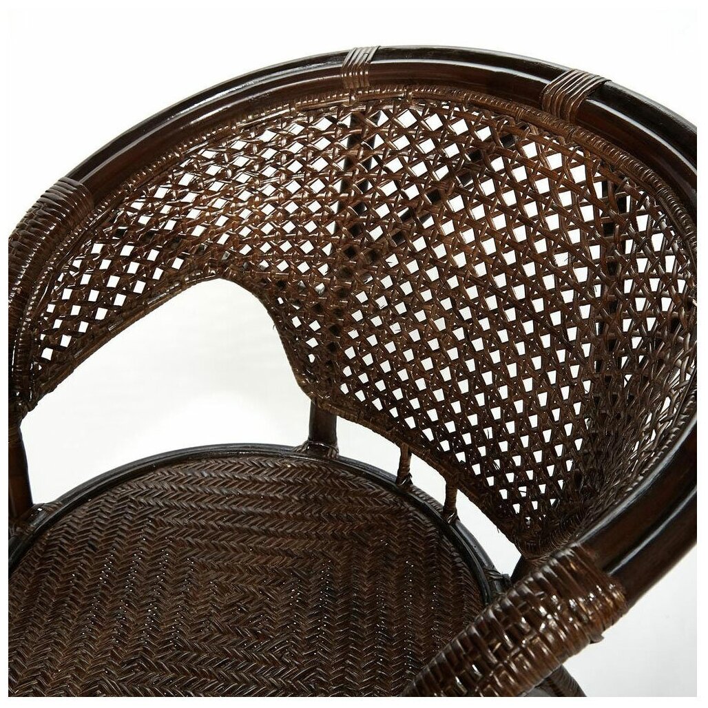 Террасный комплект "PELANGI" (стол со стеклом + 2 кресла) /без подушек/ - фотография № 19