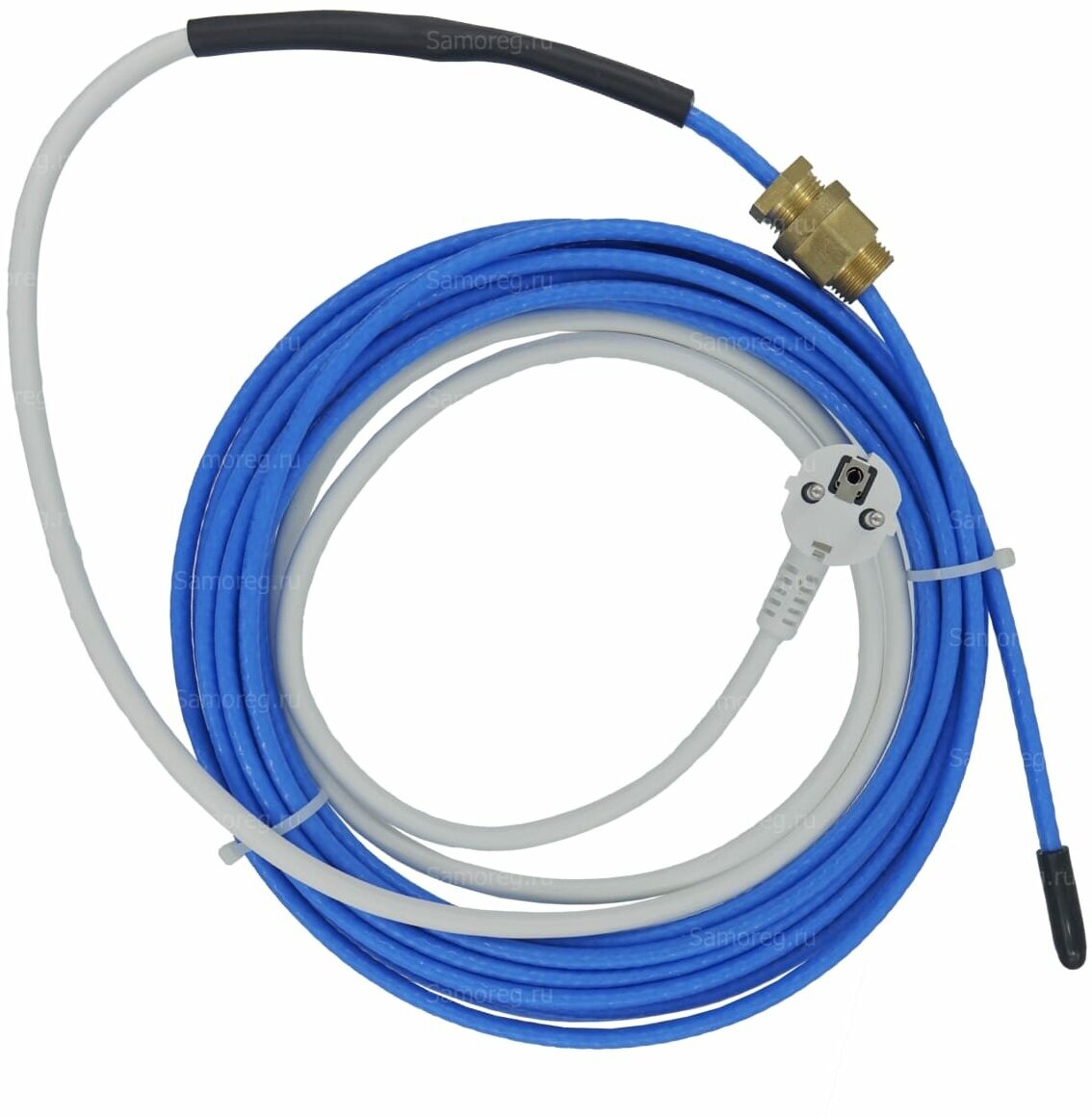 Греющий кабель в трубу 25 мм 1 м с кабельным вводом 1/2 Freezstop-S10