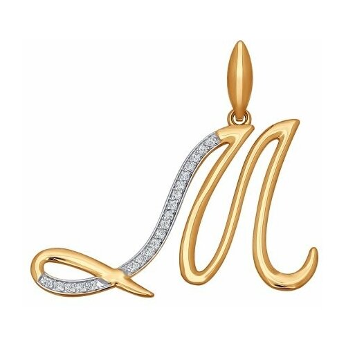 фото Подвеска diamant online, золото, 585 проба, фианит