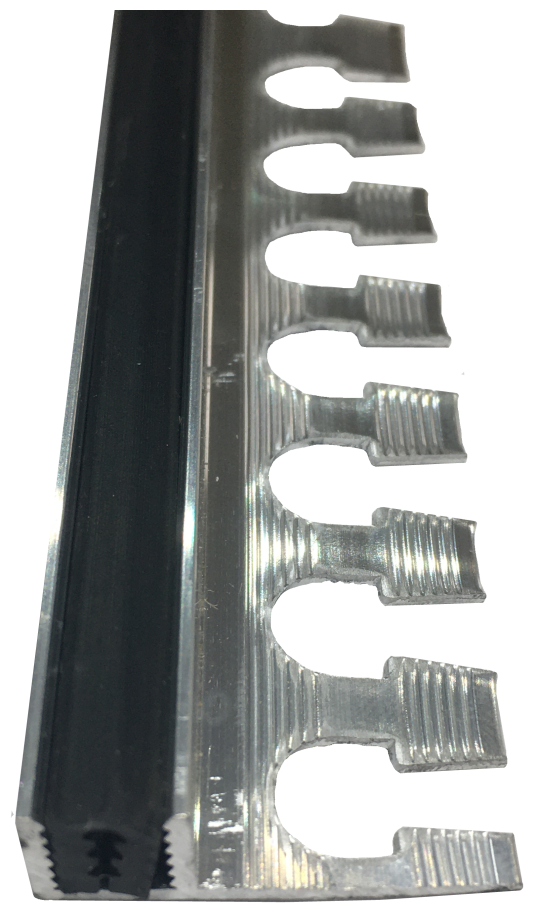 фото Основа-защелка с рез. гиб. 9-13мм "DO-4" 2,7м (АG) под ПГ, Т-об. проф. алюм.