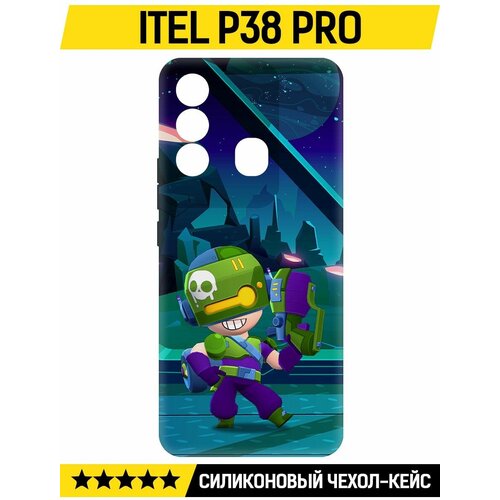 Чехол-накладка Krutoff Soft Case Brawl Stars - Контрабандистка Пенни для ITEL P38 Pro черный