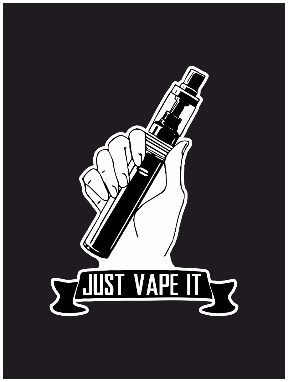 Наклейка на авто / Just Vape It 20x15 см.