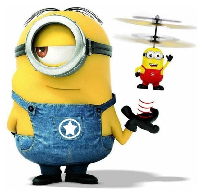 Летающий игрушка Миньон-вертолёт со светящимися глазами CS Toys 388A