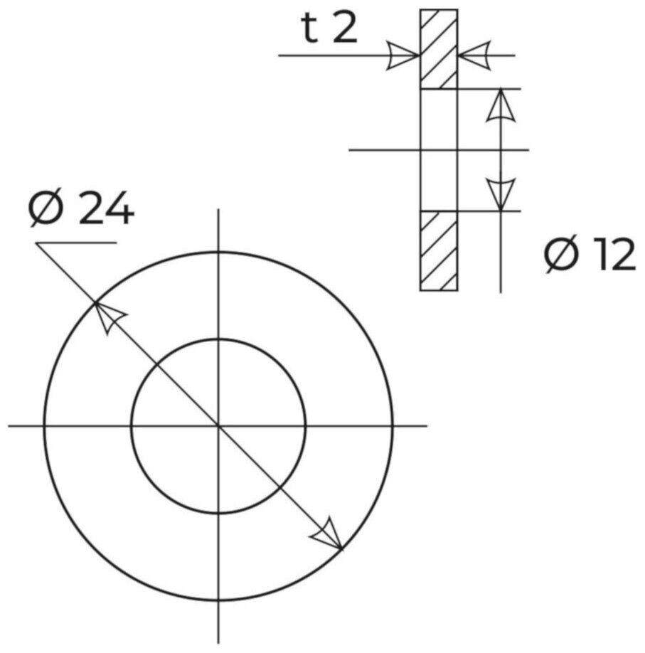 Прокладка фторопластовая 3/4" (2 ) MP