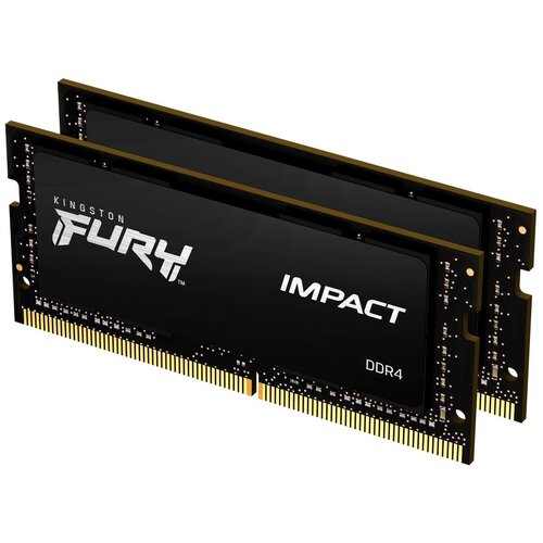 Оперативная память Kingston FURY Impact 64 ГБ (32 ГБ x 2 шт.) DDR4 3200 МГц SODIMM CL20 KF432S20IBK2/64