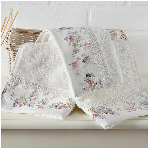 фото Tivolyo home versailes лицевое полотенце кремовый