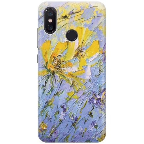 фото Re:pa накладка transparent для xiaomi mi 8 с принтом "желтое на синем"