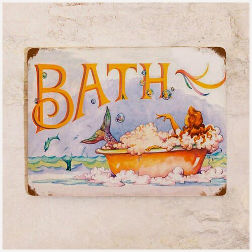 Изображение товара Табличка для туалета Bath, металл, 20х30 см