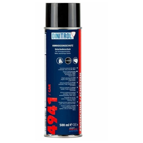 Антикор для днища темно-коричневый CAR 0,5л, основа- синтетические воски DINITROL 4941/CAR