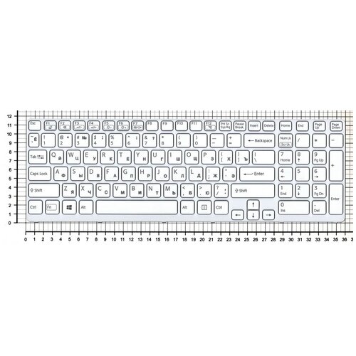 Клавиатура для ноутбука Sony Vaio SVE1713ACXB белая с рамкой 168000₽