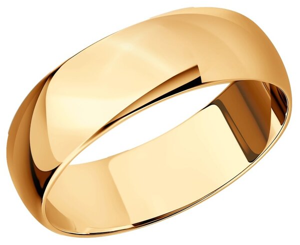Кольцо обручальное SOKOLOV красное золото, 585 проба
