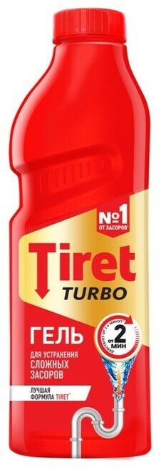Гель для устранения сложных засоров Tiret Turbo 1 л