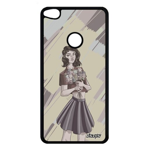 фото Новый чехол на телефон // huawei p8 lite 2017 // "девушка и цветы" портрет стиль, utaupia, серый