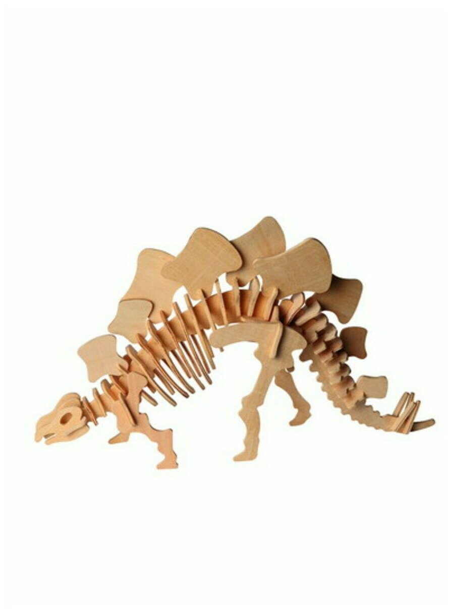Сборная деревянная модель Динозавры Стегозавр малый (2 пластины) - Чудо-Дерево [J016]