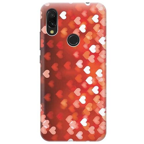 фото Ультратонкий силиконовый чехол-накладка для xiaomi redmi 7 с принтом "бокэ из красных сердечек" gosso