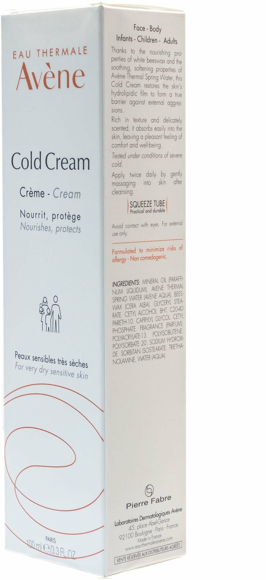 Крем Avene (Авен) питательный защитный Cold Cream для сухой и чувствительной кожи 100 мл Pierre Fabre Dermocosmetique - фото №6