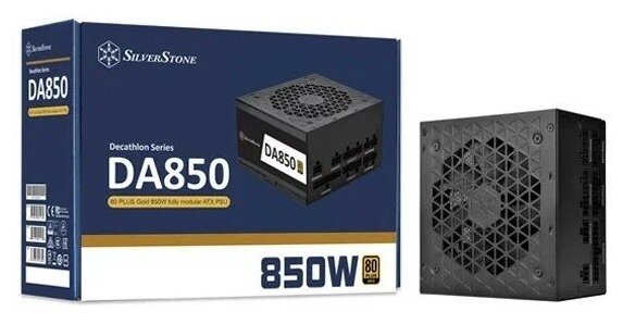 Блок питания SILVERSTONE SST-DA850-G (SST-AX0850MCGD-A) 850W, 80 PLUS Gold, Full Modular, 1*12V, 120mm FAN 18dBa