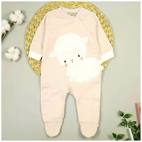 фото Комбинезон для малыша (овечка), цв. розовый, р.56 bip baby
