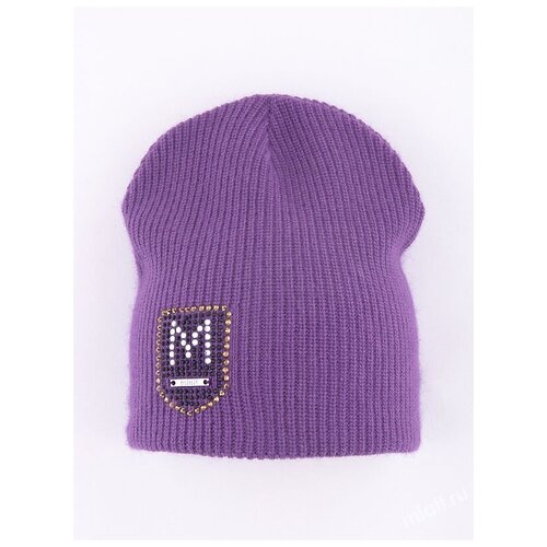 Шапка mialt, размер 54-56, фиолетовый капор шлем mike ambaroff демисезон зима ангора размер 56 60 голубой