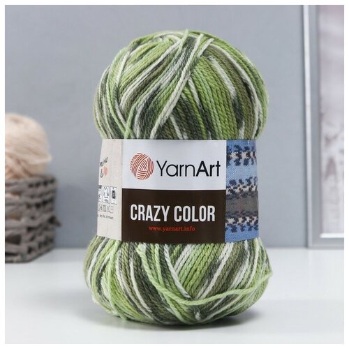 Пряжа Crazy color 25% шерсть, 75% акрил 260м/100гр (115)