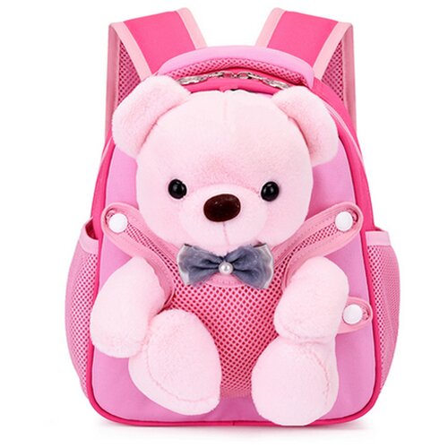 фото Рюкзак с игрушкой мишка оранж albant kids